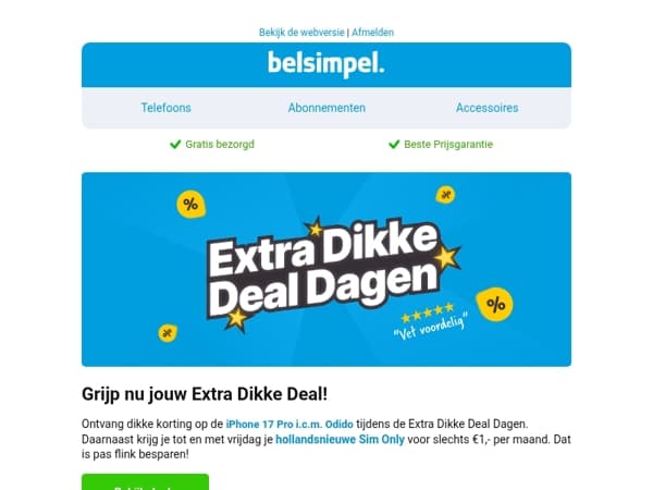 De Extra Dikke Deal Dagen zijn van start!