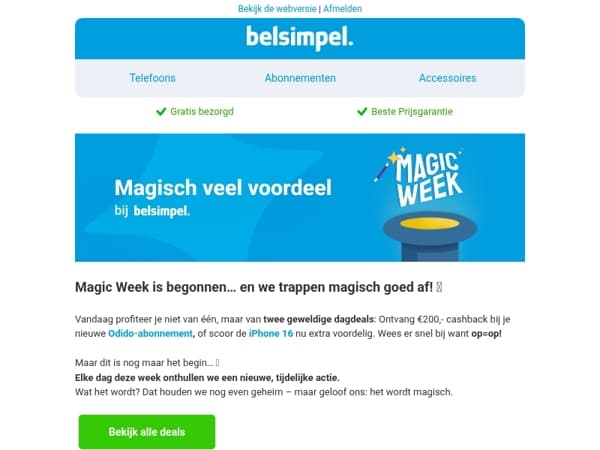 Magic Week trapt af met dubbel voordeel!