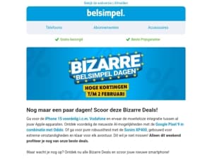 Mis het niet: Laatste weekend Bizarre Deals op toptelefoons!