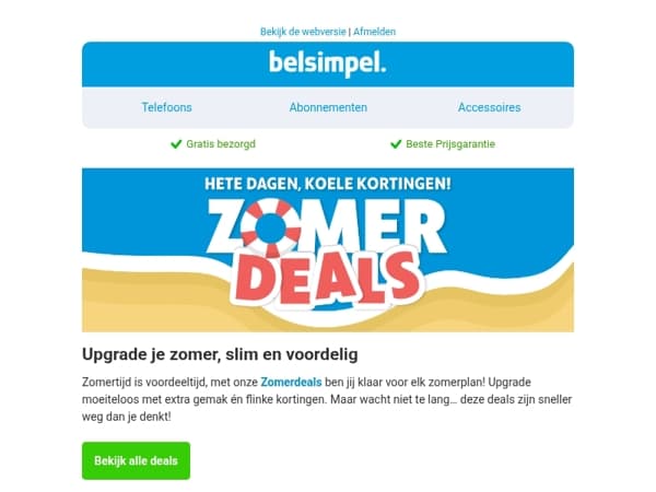 Vandaag besparen, morgen genieten