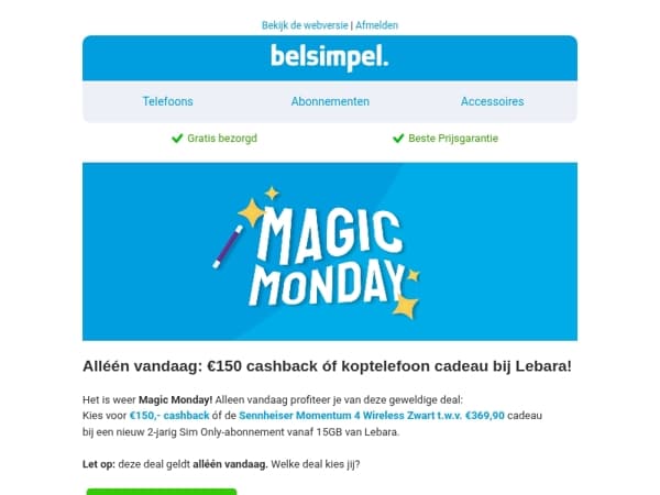 Magic Monday: Kies je deal bij Lebara!
