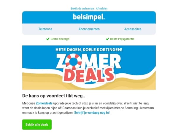 Zomerdeals voor een stralend seizoenseinde!
