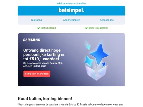 Ontvang tot €510,- voordeel met Samsung