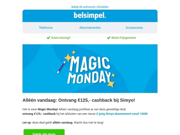 Magic Monday: alleen vandaag veel voordeel!