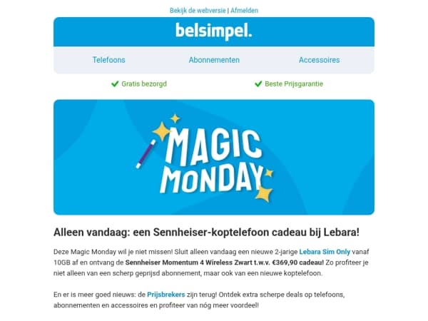 Sennheiser-koptelefoon t.w.v. €369,90 cadeau!