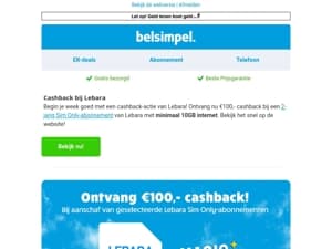 Ontvang €100,- cashback!