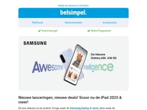 Tot €288,- voordeel op de nieuwe Samsung A-series