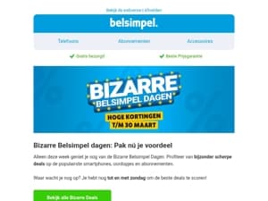 De klok tikt… Laatste dagen van de Bizarre Deals!