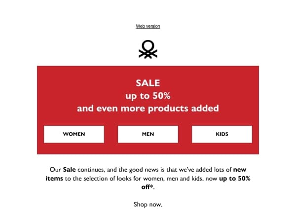 Even more Sale: now up to 50% off on lots of new items 