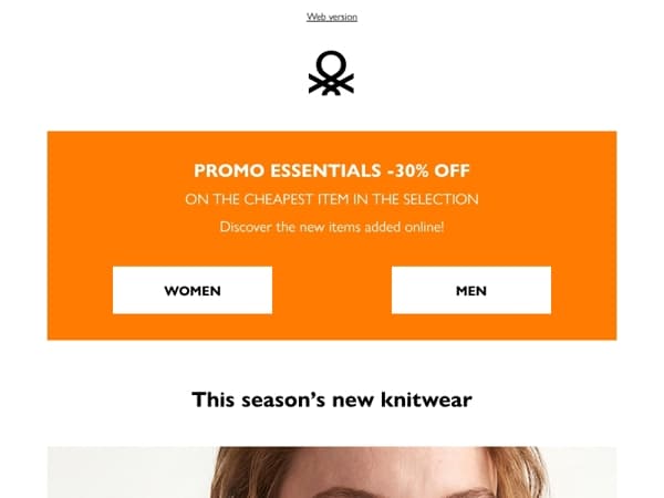 Spring news: new knitted cotton and Promo Essentials