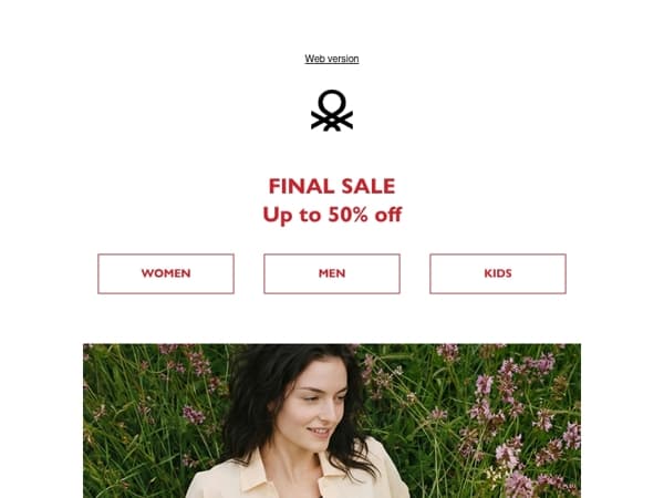 Sale: final days, up to 50% off