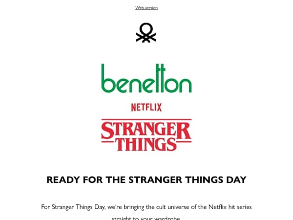 For true Hawkins fans: the new Stranger Colors of Benetton Collection is here