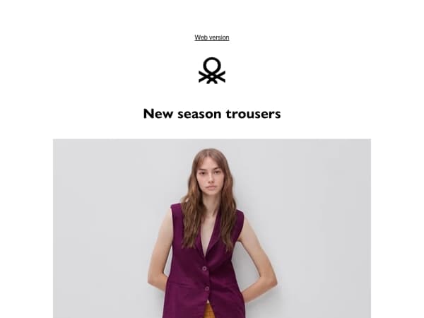 New in: seasonal trousers 