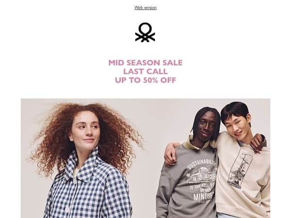 Mid Season Sale: final hours up to 50% off