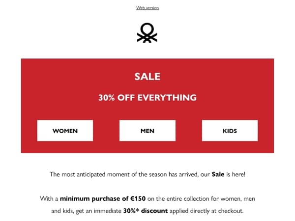 Our Sale begins: 30% off everything