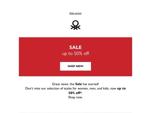 Summer Sale starts now: up to 50% off