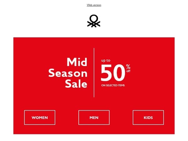 Mid Season Sale: last days up to 50% off
