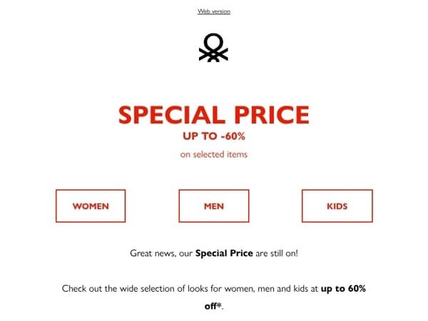 Special Price: up to 60% off