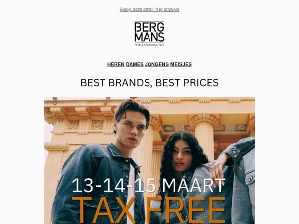 REMINDER! Laatste dag BTW vrij op je jeans broek!