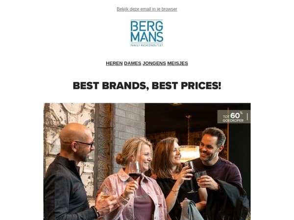 Voordelig shoppen bij Bergmans Outlet!