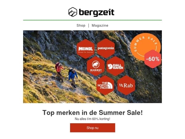 Merken Sale! Nu t/m 60% korting.