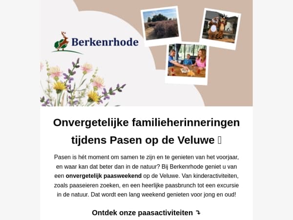 Lang weekend op de Veluwe: vier Pasen bij Berkenrhode! 🐣
