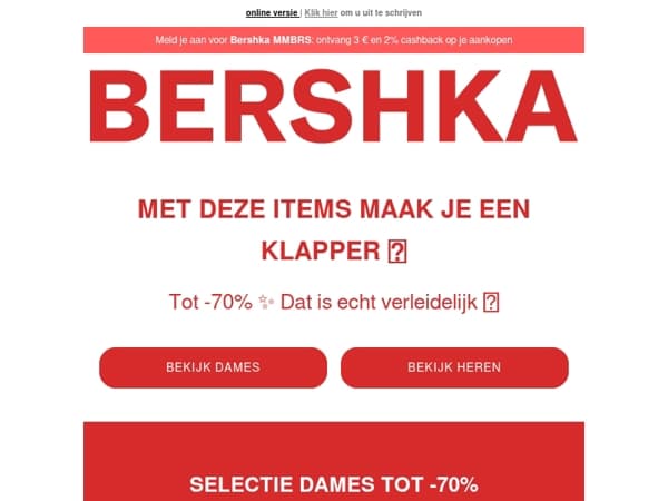 SALE📢Alles tot -70% 👉