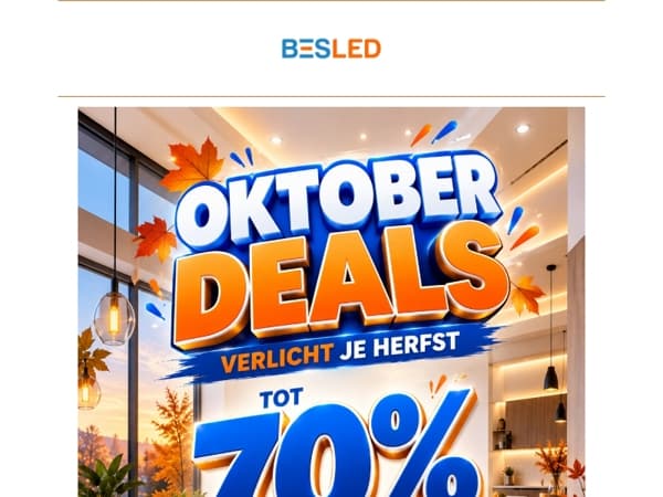 🍂 Oktober Deals: Tot 70% Korting!