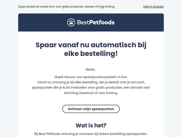 Je bestellingen leveren vanaf nu iets op bij Best Petfoods! 🎁🤑