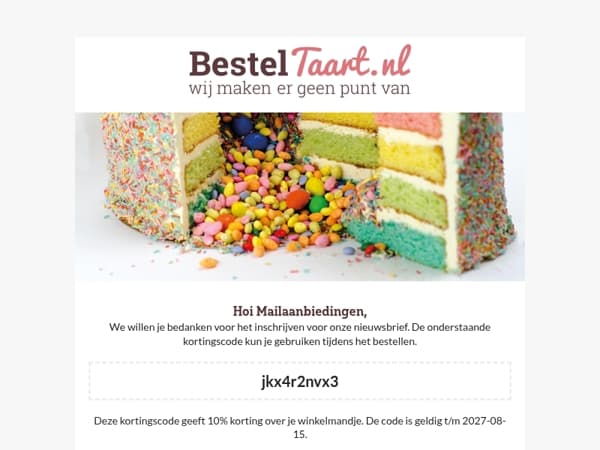 Jouw persoonlijke kortingscode! 🏷️