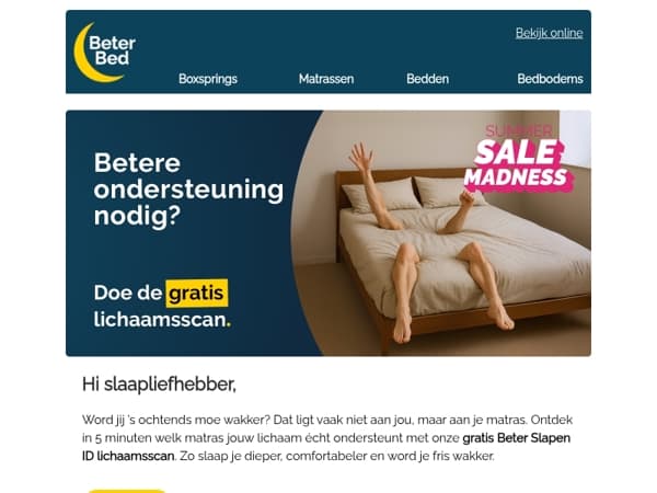 Ontdek jouw perfecte matras in 5 minuten