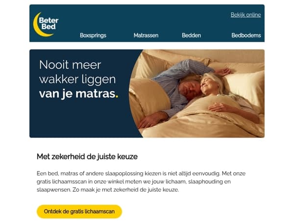 Nooit meer wakker liggen van je matras?