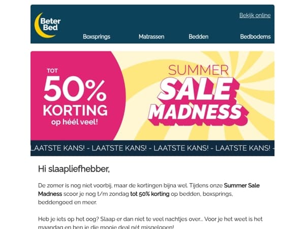 ⏰ Laatste weekend Summer Sale Madness!