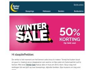 Tot 50% korting op alles voor een warme, gezellige slaapkamer