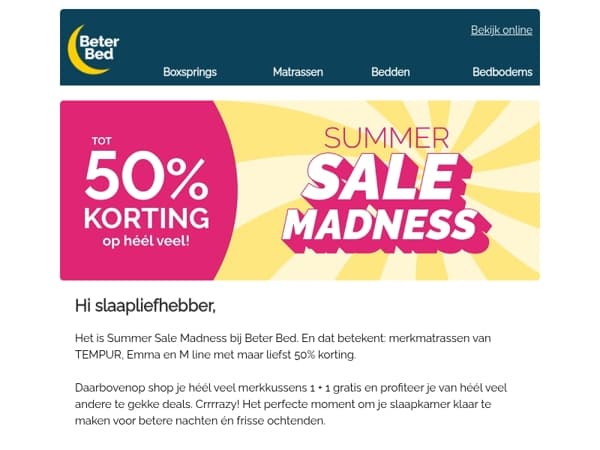 Summer Sale Madness: tot 50% korting
