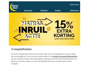 🌸 Frisse start? Ruil gratis je oude matras in!