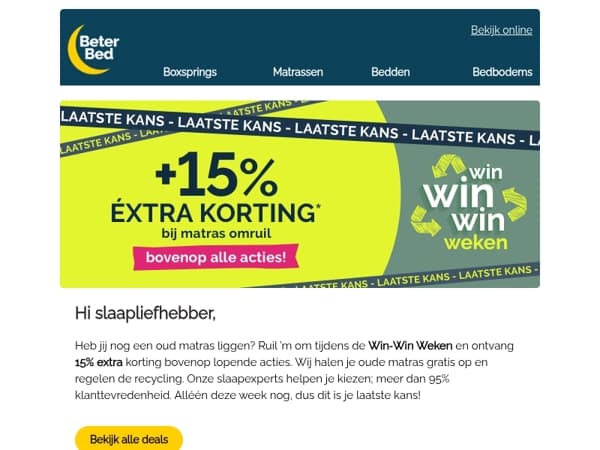 Wat doe jij met 15% extra omruilvoordeel?