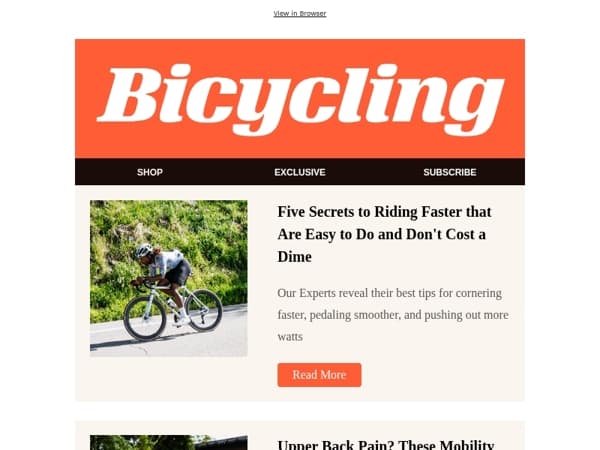 Five Secrets to Riding Faster that Are Easy to Do and Don't Cost a Dime