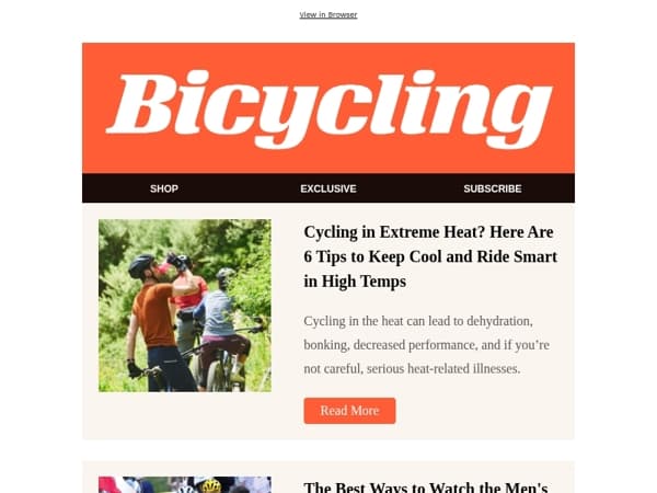 Cycling in Extreme Heat? Here Are 6 Tips to Keep Cool and Ride Smart in High Temps