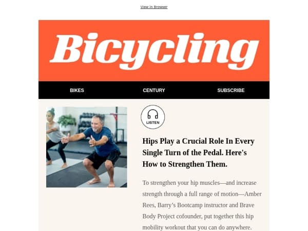 Hips Play a Crucial Role In Every Single Turn of the Pedal. Here's How to Strengthen Them.