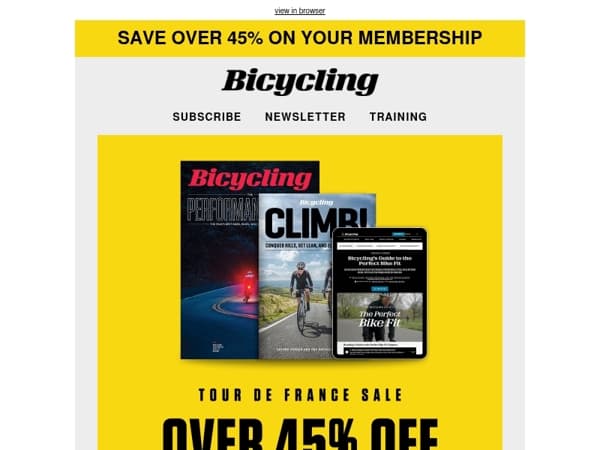 Tour de France Sale: Over 45% Off