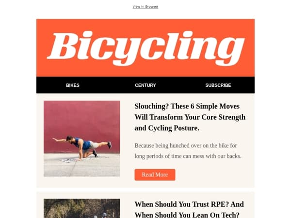 Slouching? These 6 Simple Moves Will Transform Your Core Strength and Cycling Posture.