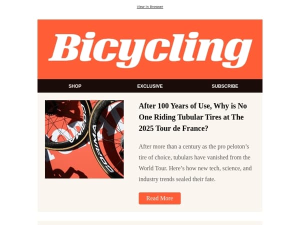 After 100 Years of Use, Why is No One Riding Tubular Tires at The 2025 Tour de France?