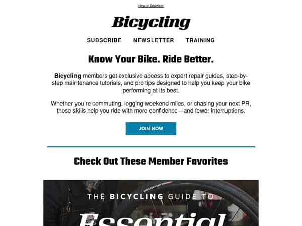 Join Bicycling Premium and Ride Smarter