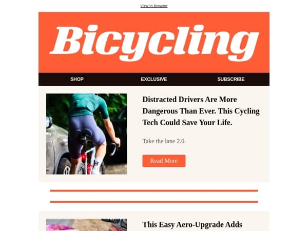 Distracted Drivers Are More Dangerous Than Ever. This Cycling Tech Could Save Your Life.