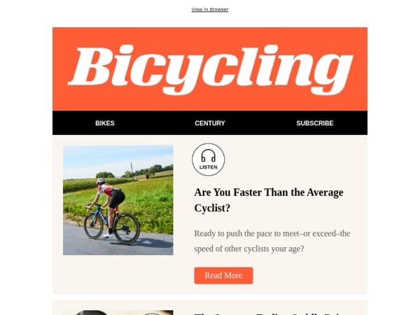 Are You Faster Than the Average Cyclist?