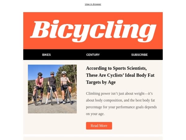 These Are Cyclists’ Ideal Body Fat Targets by Age, According to Sports Scientists