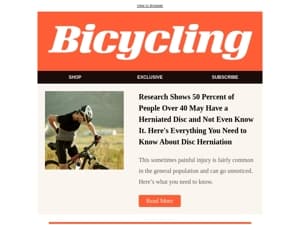 Research Shows 50 Percent of People Over 40 May Have a Herniated Disc and Not Even Know It. Here's Everything You Need to Know About Disc Herniation