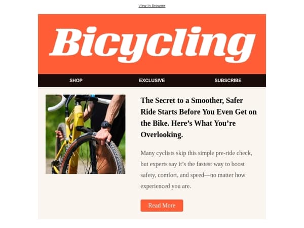 The Secret to a Smoother, Safer Ride Starts Before You Even Get on the Bike. Here’s What You’re Overlooking.