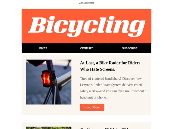 At Last, a Bike Radar for Riders Who Hate Screens.